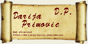 Darija Primović vizit kartica
